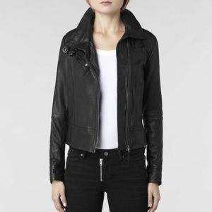 All Saints Belvedere Black Leather Jacket